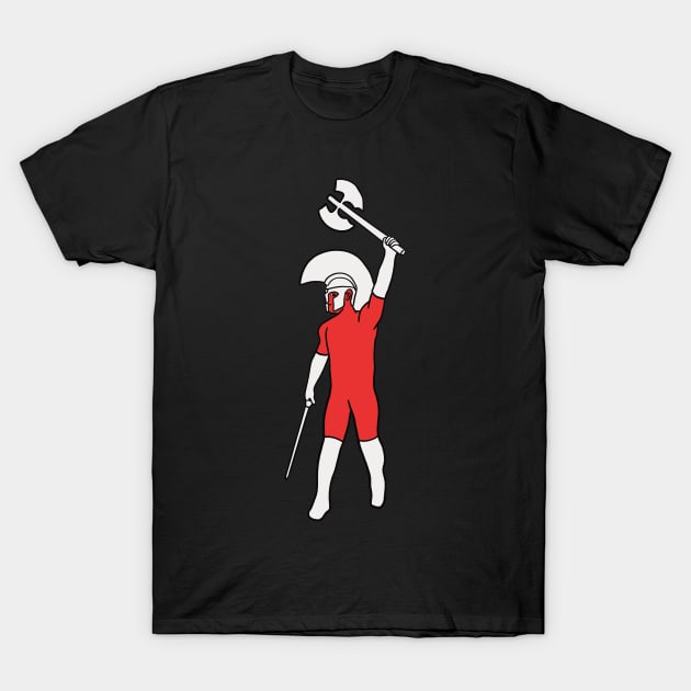 Roman Gladiator Swinging His Axe T-Shirt by isstgeschichte